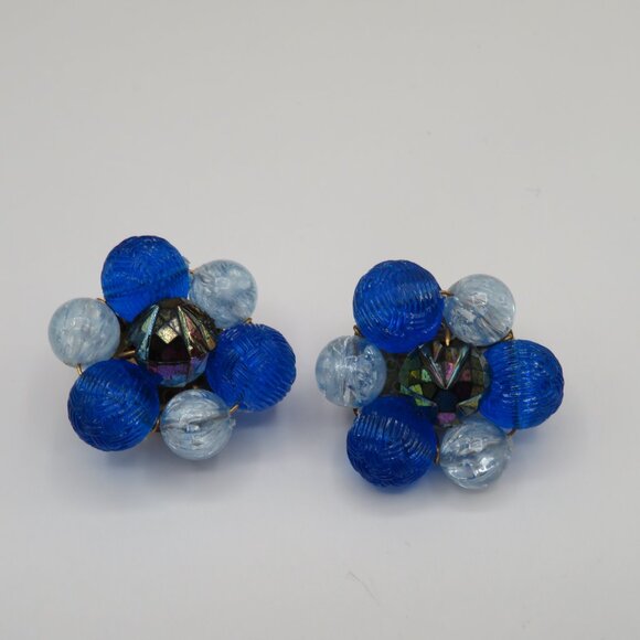 Vintage Clip-on Earrings 3 Pairs One Pair Made in Germany - Picture 2 of 9